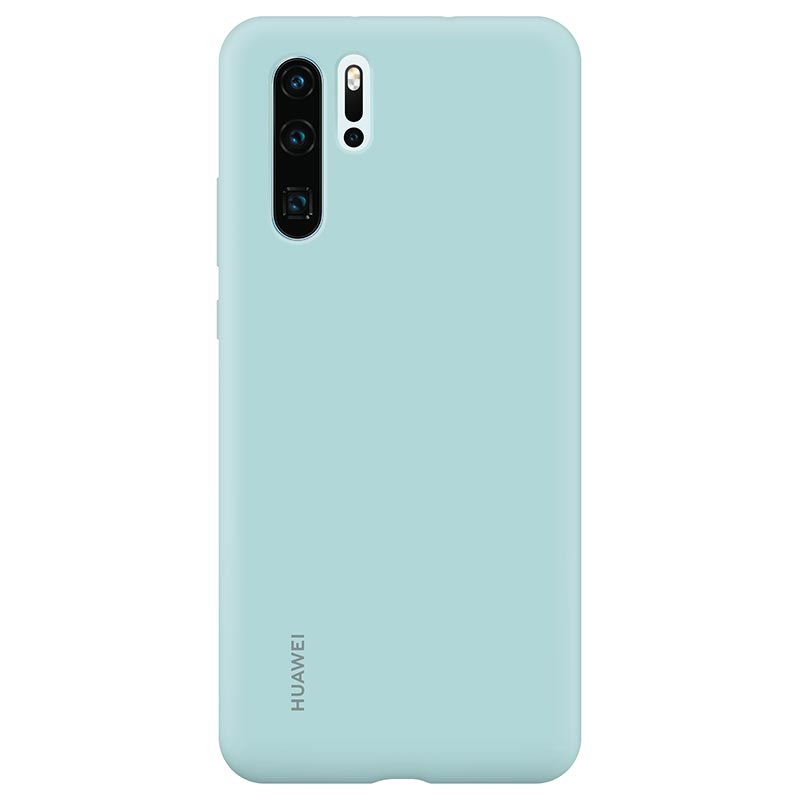 FUNDA PROTECTORA P30 PRO CELESTE SILICONA